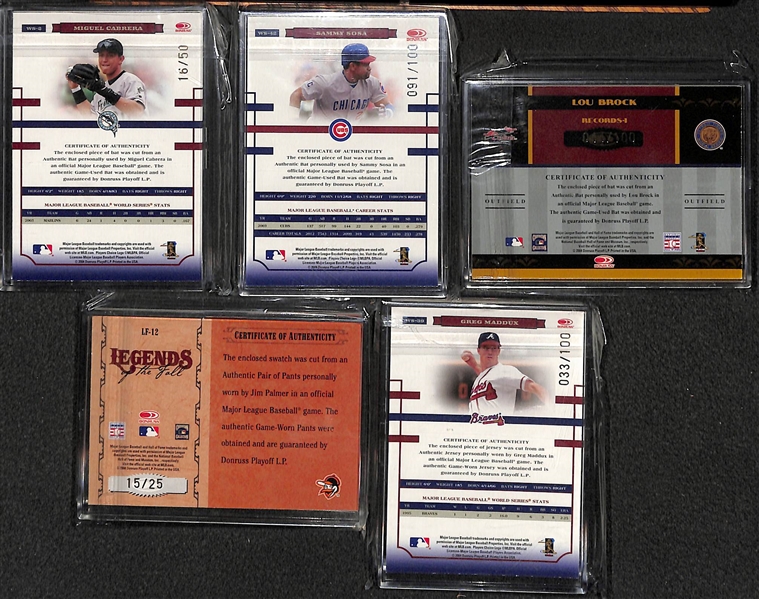 Mixed Lot Of Baseball Autos/Relics/Refractors w. Santo & Aparicio