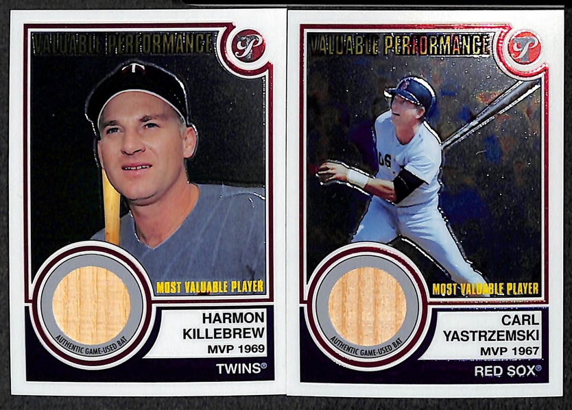 Lot Of 32 2005 Topps Pristine Relic Cards w. Killebrew & Yastrzemski