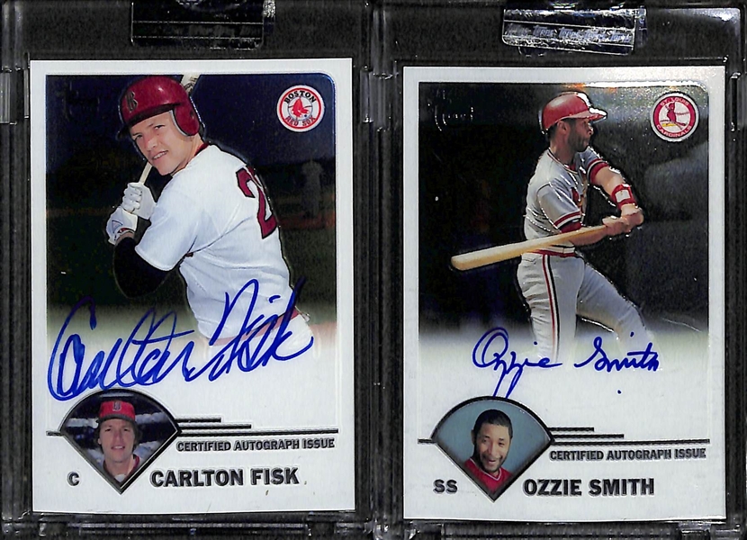 Lot Of 10 2003 Topps Chrome Retired Autograph Cards w. Fisk & Smith