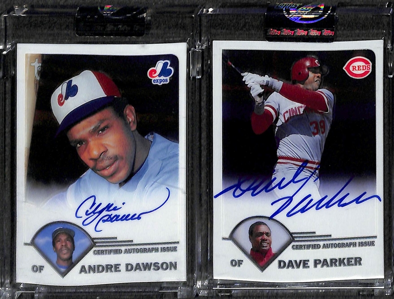 Lot Of 10 2003 Topps Chrome Retired Autograph Cards w. Fisk & Smith