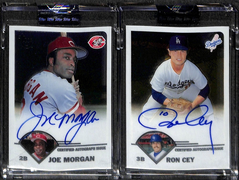 Lot Of 10 2003 Topps Chrome Retired Autograph Cards w. Fisk & Smith