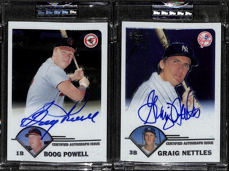 Lot Of 10 2003 Topps Chrome Retired Autograph Cards w. Fisk & Smith