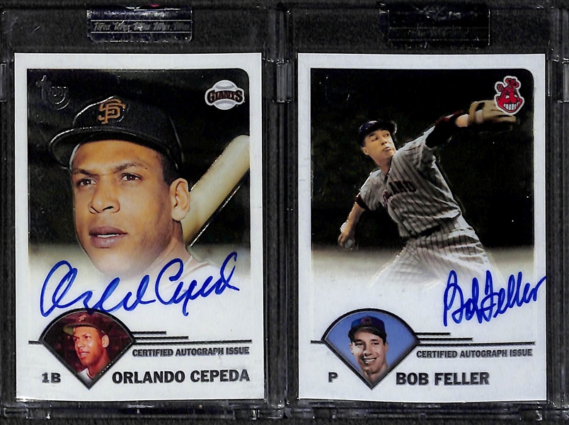 Lot Of 10 2003 Topps Chrome Retired Autograph Cards w. Marichal & Mazeroski