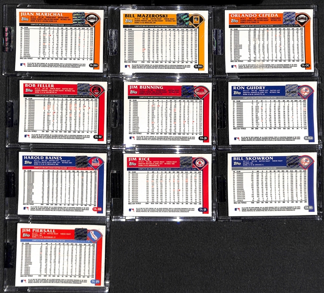 Lot Of 10 2003 Topps Chrome Retired Autograph Cards w. Marichal & Mazeroski