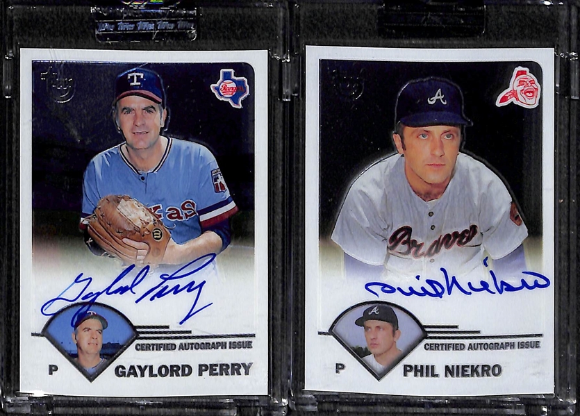 Lot Of 20 2003 Topps Chrome Retired Autograph Cards w. Spahn & Santo