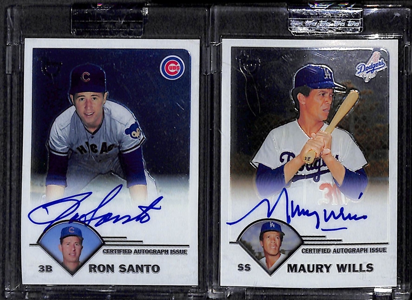 Lot Of 20 2003 Topps Chrome Retired Autograph Cards w. Spahn & Santo