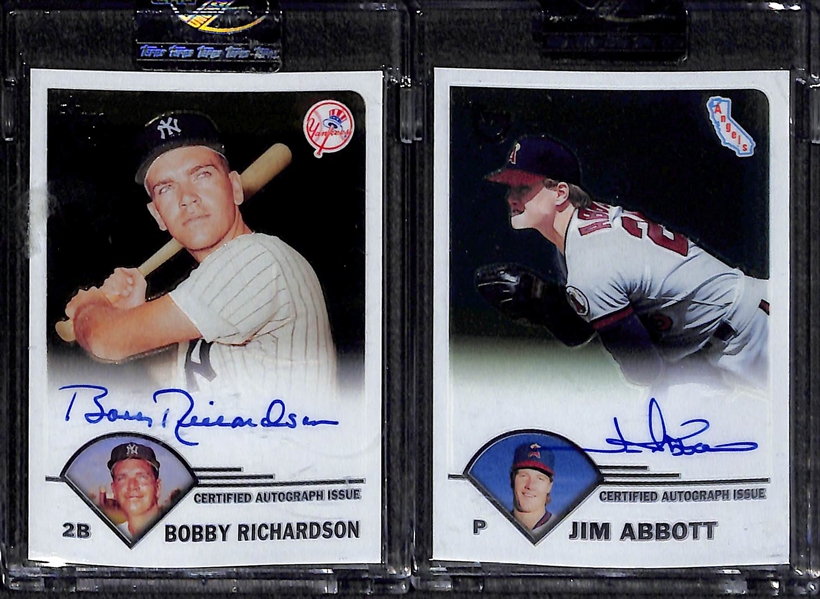 Lot Of 20 2003 Topps Chrome Retired Autograph Cards w. Spahn & Santo