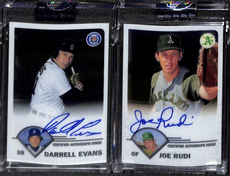 Lot Of 20 2003 Topps Chrome Retired Autograph Cards w. Spahn & Santo