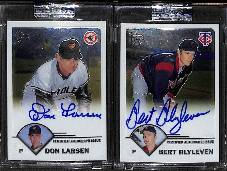 Lot Of 20 2003 Topps Chrome Retired Autograph Cards w. Spahn & Santo