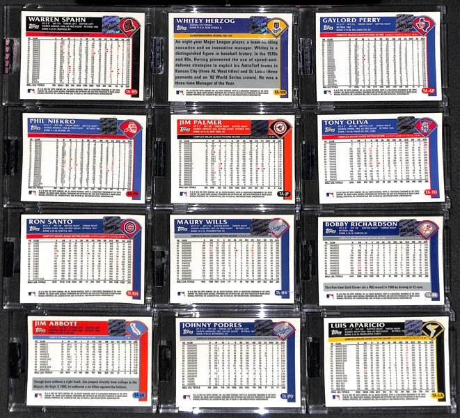 Lot Of 20 2003 Topps Chrome Retired Autograph Cards w. Spahn & Santo
