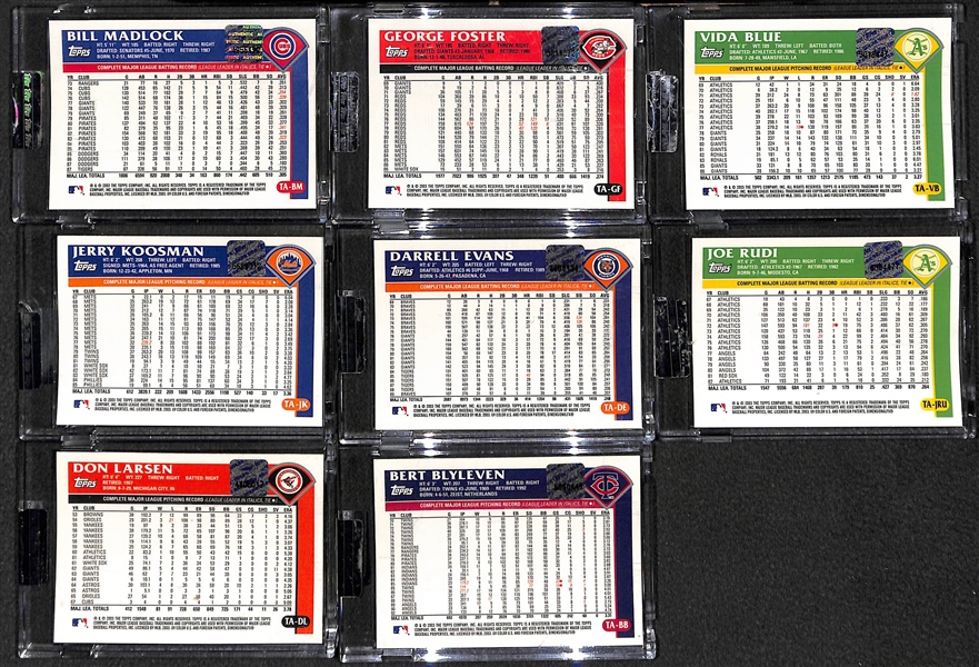 Lot Of 20 2003 Topps Chrome Retired Autograph Cards w. Spahn & Santo