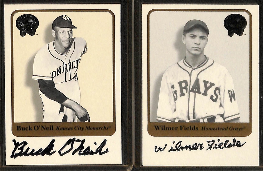 Lot Of 6 Negro Leagues Fleer Autograph Cards w. Sam Jethroe