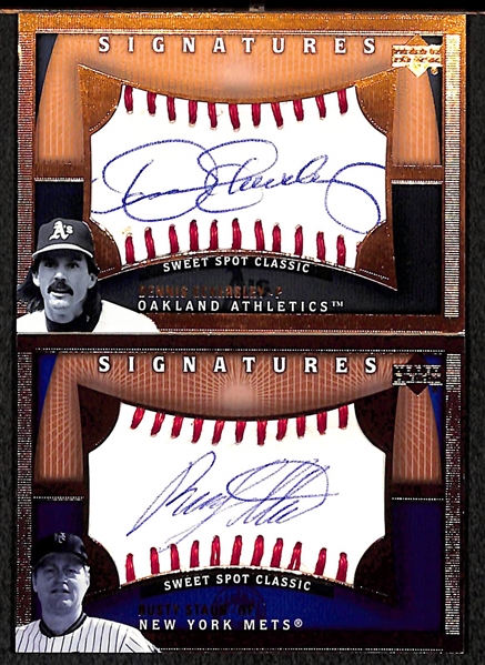 Lot Of 10 Sweet Spot Autograph Cards w. Marichal & Killebrew