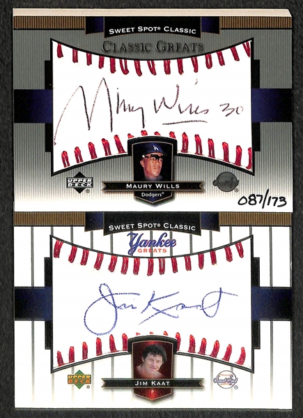 Lot Of 10 Sweet Spot Autograph Cards w. Marichal & Killebrew