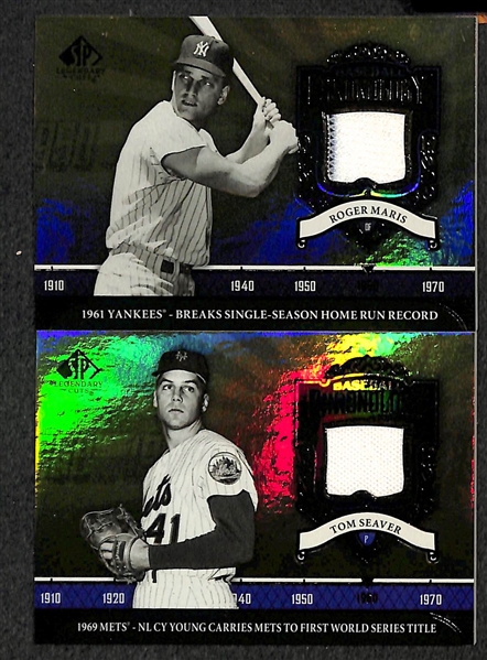 Lot Of 26 HOF & Old Stars Relic Cards w. Roger Maris