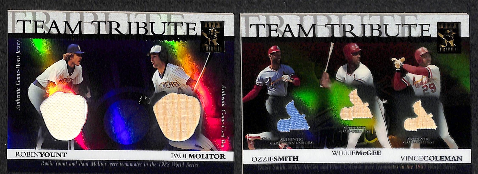 Lot Of 10 Topps Tribute Multi Relic Cards w. Whitey Ford