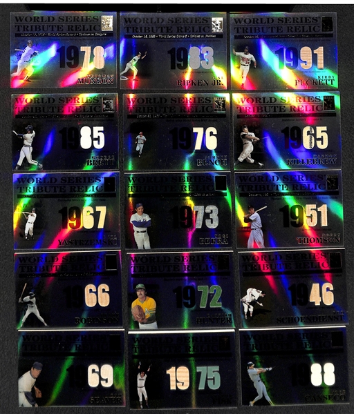 Lot Of 15 Topps Tribute Relic Cards w. Munson & Ripken