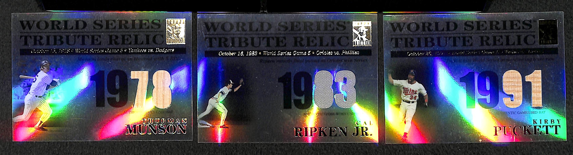 Lot Of 15 Topps Tribute Relic Cards w. Munson & Ripken