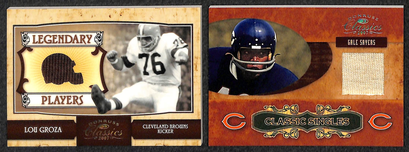 Lot Of 25 Football Relic Cards w. W. Payton & Unitas