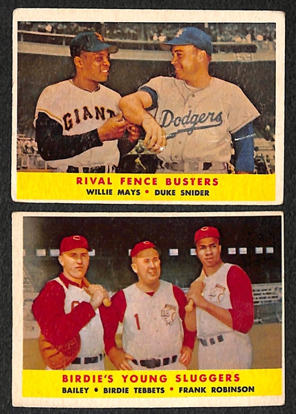 Lot of 188 Different 1958 Topps Baseball Cards w. Ted Williams AS