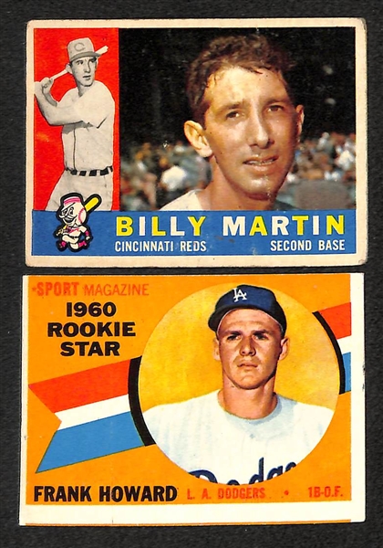 Lot of 183 Different 1960 Topps Baseball Cards w. Willie Mays