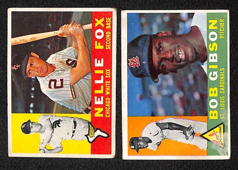 Lot of 183 Different 1960 Topps Baseball Cards w. Willie Mays