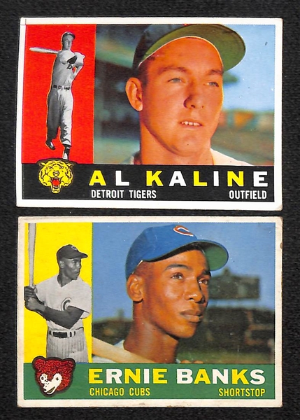 Lot of 183 Different 1960 Topps Baseball Cards w. Willie Mays