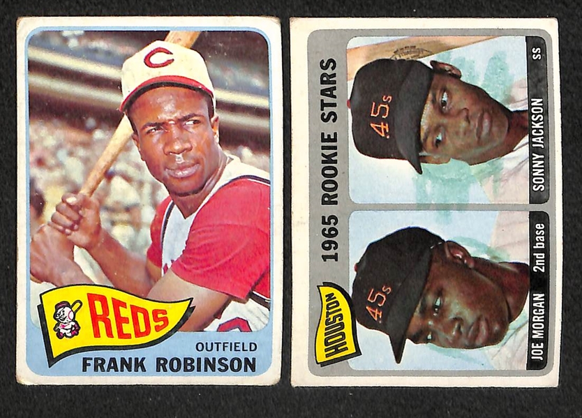 1965 Topps Baseball Partial Set - 499 of 598 Cards - w. Ernie Banks & Willie Mays