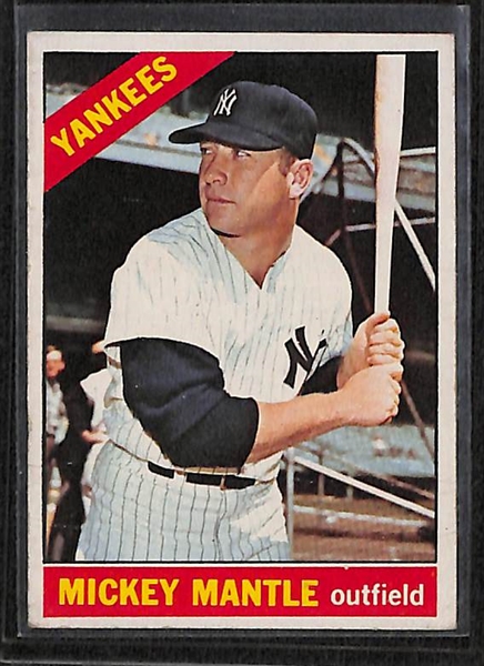 Lot of 366 Different 1966 Topps Baseball Cards w. Mantle & Rose BVG 2