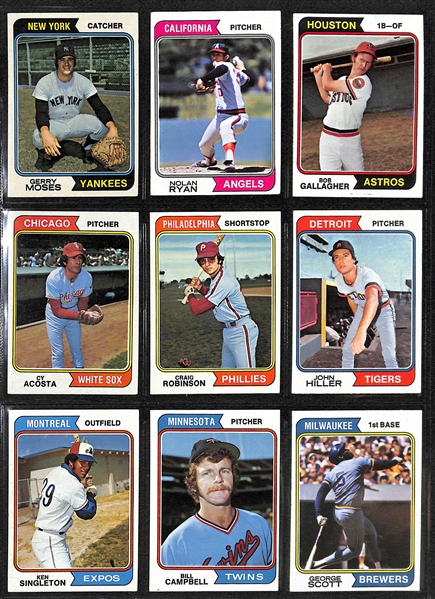 1974 Topps Baseball Complete Set w. Winfield RC