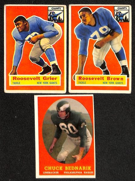 Lot of 285 - 1950s & 1960s Topps, Bowman, & Fleer Football Cards w. 1960 Topps Bobby Mitchell Rookie Card