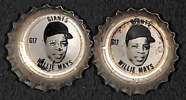 Lot of 18 - 1967-68 Baseball Coke Caps w. Mays, Aaron, & More Stars