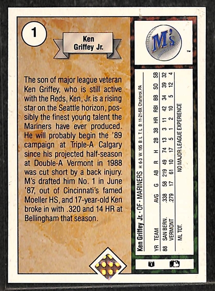 1989 Upper Deck Baseball Set - Box Set Complete w. 800 Cards - w. Griffey RC