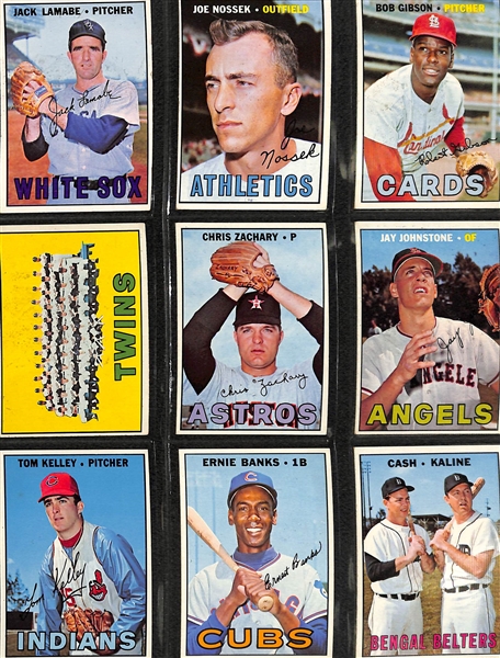 1967 Topps Baseball Near Complete Set of 607 Cards - Missing Only Seaver RC & Robinson