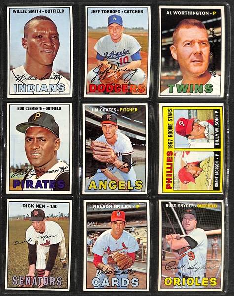 1967 Topps Baseball Near Complete Set of 607 Cards - Missing Only Seaver RC & Robinson