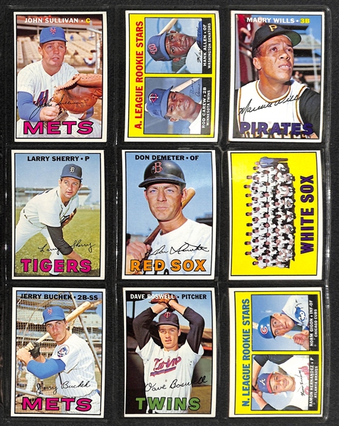 1967 Topps Baseball Near Complete Set of 607 Cards - Missing Only Seaver RC & Robinson