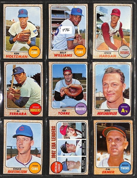 Lot of Approximately 250 Topps Baseball Cards from 1966-1969