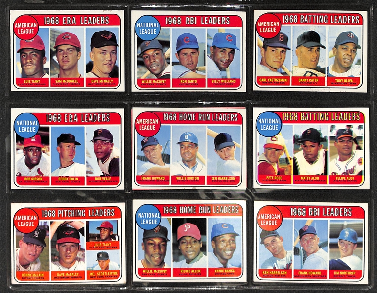Lot of Approximately 250 Topps Baseball Cards from 1966-1969