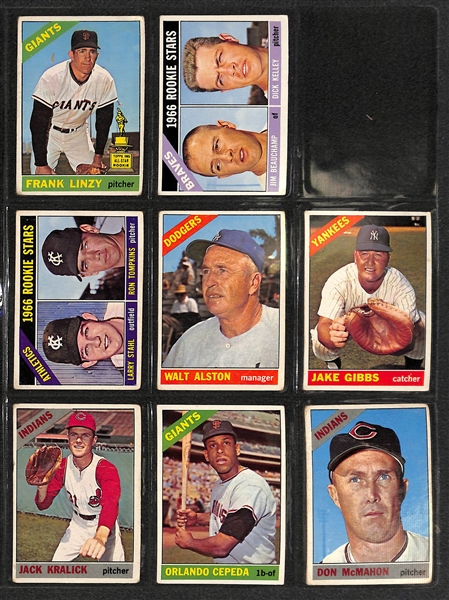 Lot of Approximately 250 Topps Baseball Cards from 1966-1969