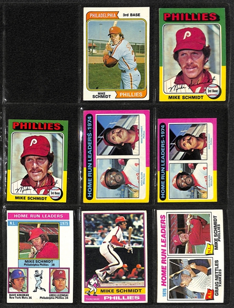 Lot Of Approximately 250+ Assorted Mike Schmidt Cards 1974-1990