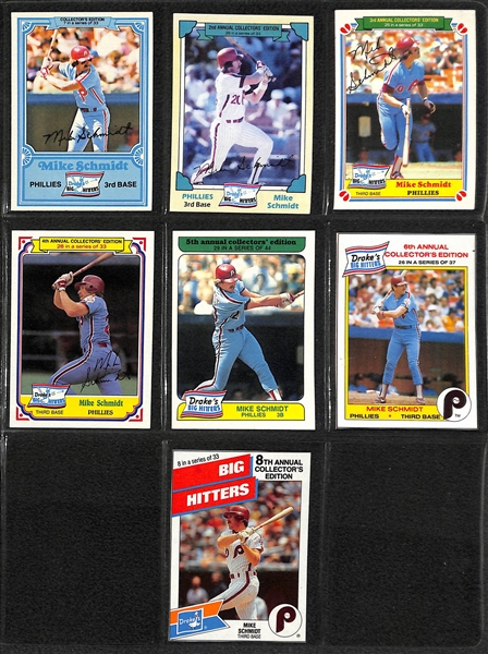 Lot Of Approximately 250+ Assorted Mike Schmidt Cards 1974-1990