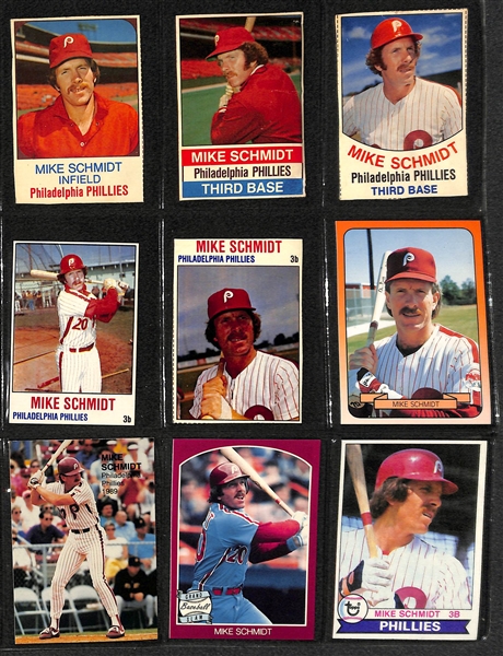 Lot Of Approximately 250+ Assorted Mike Schmidt Cards 1974-1990