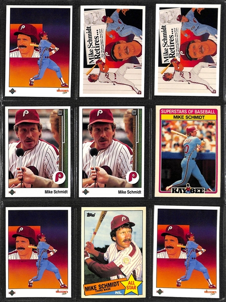 Lot Of Approximately 250+ Assorted Mike Schmidt Cards 1974-1990