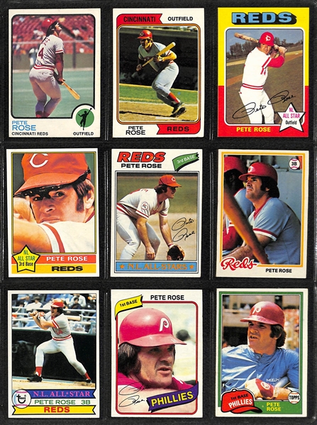Lot of Pete Rose Autograph & Cards, Mike Schmidt Memorabilia, & Mario Lemieux Cards