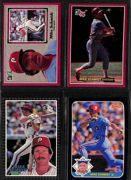 Lot of Pete Rose Autograph & Cards, Mike Schmidt Memorabilia, & Mario Lemieux Cards
