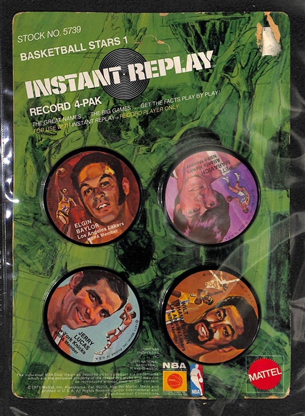 Lot of 20 - 1971 Mattel Instant Replays Discs - Basketball, Football, Racing  - w. Wilt Chamberlain x3