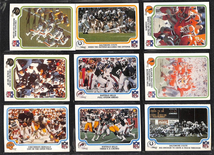 Lot of 3 Football In Action Sets - 1976, 1978, 1979