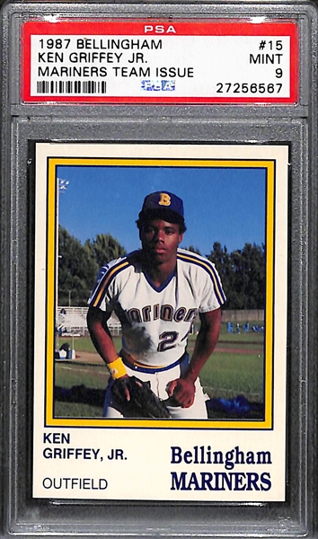 1987 Ken Griffey Jr. #15 Bellingham Mariners PSA 9 (Mint) Minor League Pre-Rookie Card