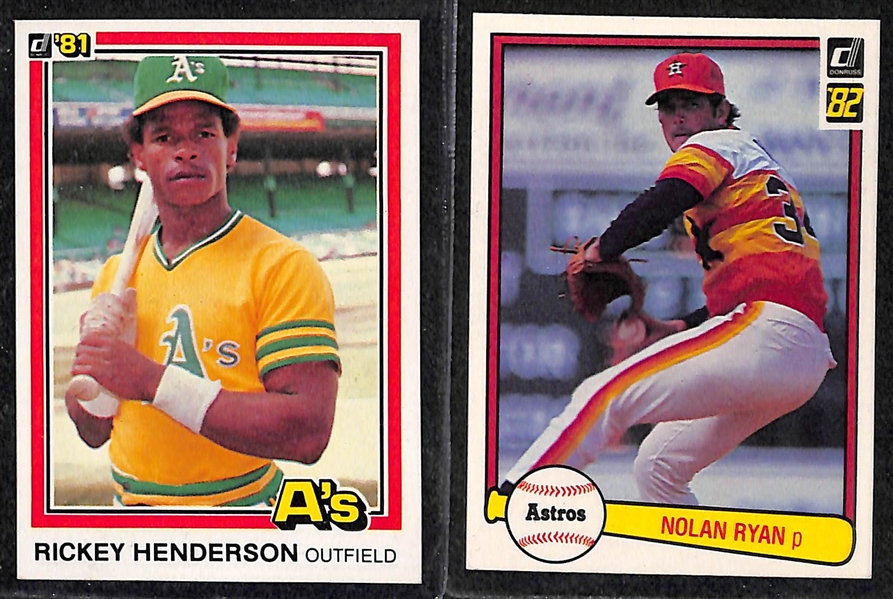 Lot of 3 - Donruss Baseball Sets - 1981, 1982, 1987