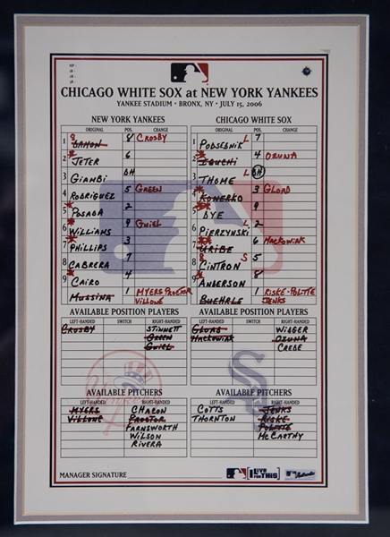 Yankees Framed Game Used Dirt Display